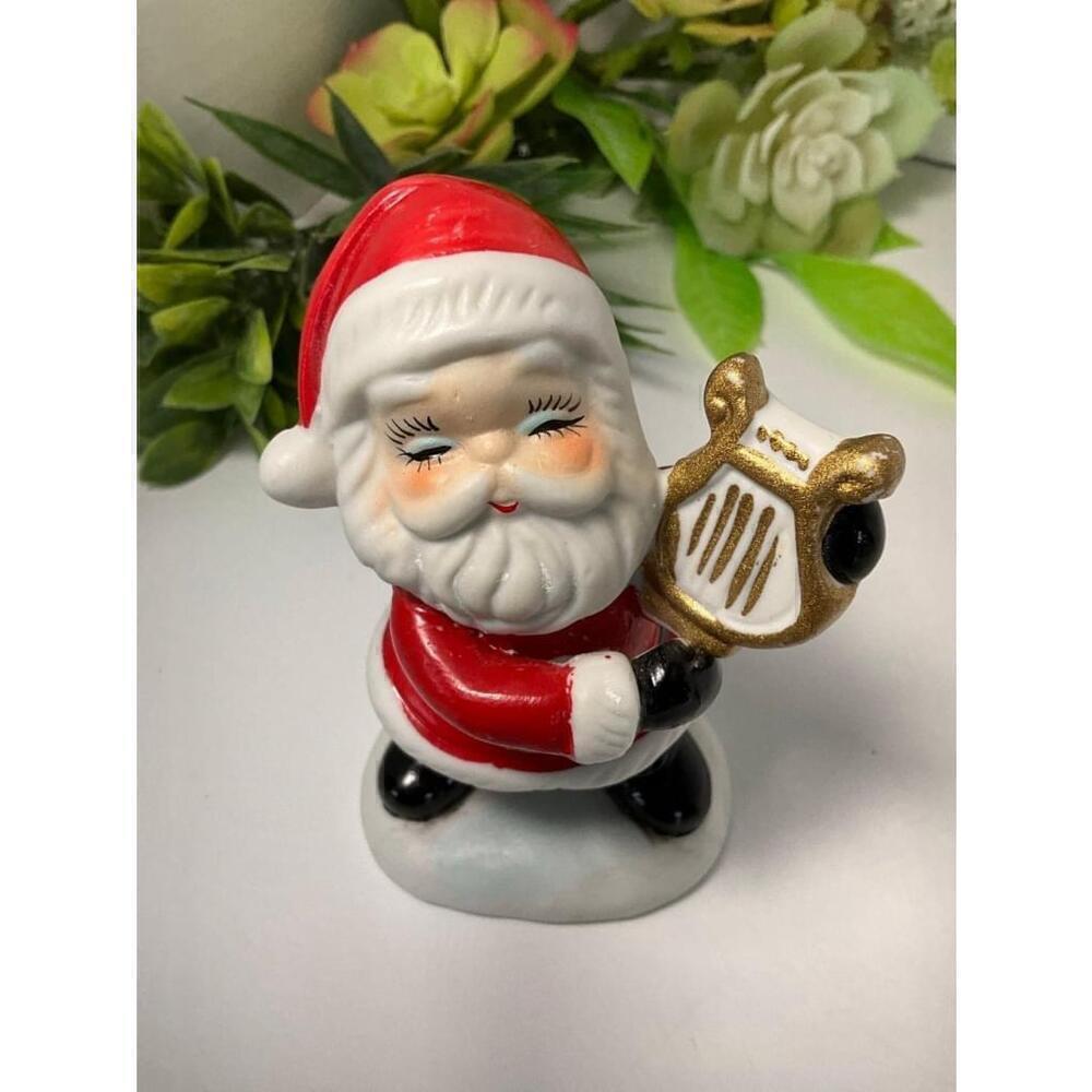 Porcelain Santa with Harp - Picture 5 of 6
